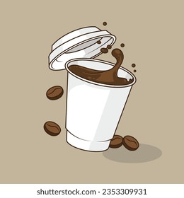 Illustration vector graphic of coffee splash