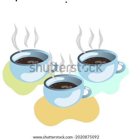 Illustration vector graphic of coffee in a unique cup .good for caffe product icon symbol 