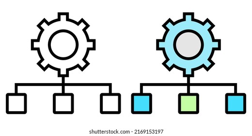 Illustration Vector Graphic of Cog, gear, setting Icon