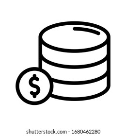 Illustration vector graphic of coin icon
