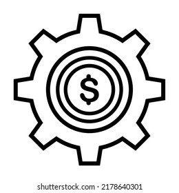 Illustration Vector Graphic Of Coin, Money, Setting Icon