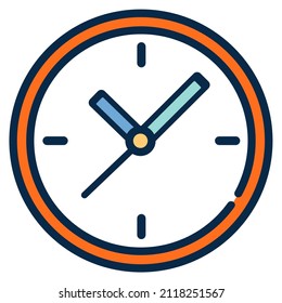 Illustration vector graphic of color clock icon