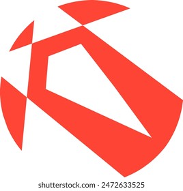 Illustration vector graphic of color combinations Red-Orange and Buff White.Best for Corporate logos,Sports branding,HR businesses,etc.
