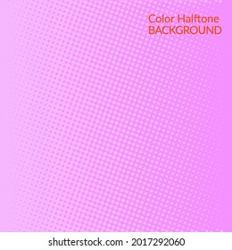 Ilustración del color gráfico vectorial Gradiente patrón de semitonos diagonal ilustración vectorial. puntos rosados, textura de semitono blanco. 
Medio tono blanco rosado del Pop Art, fondo de cómics. Antecedentes