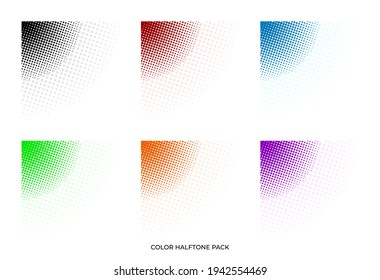 illustration vector graphic of color halftone, halftone pack, ornament, dot pixels, etc