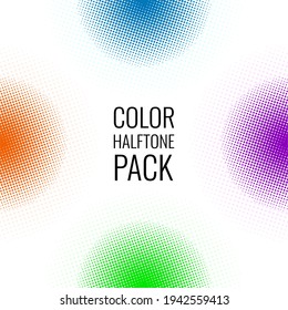 illustration vector graphic of color halftone, halftone pack, ornament, dot pixels, etc