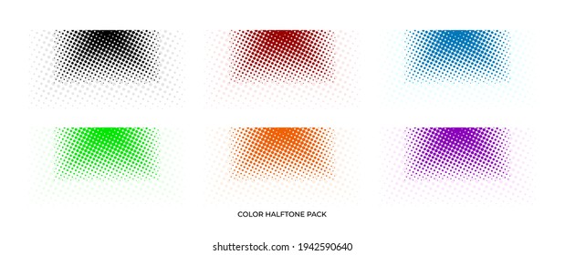 illustration vector graphic of color halftone, halftone pack, ornament, dot pixels, etc
