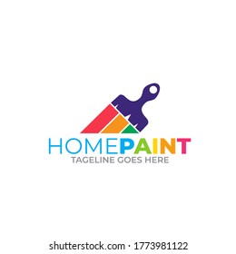 Illustration vector graphic of colored paintings logo design template