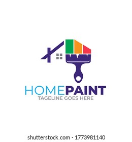 Ilustración vectorial gráfico de la plantilla de diseño del logotipo de pinturas de color