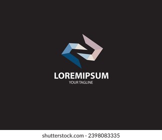 ilustración vectorial gráfico de logotipo colorido abstracto