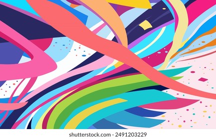 illustration vector graphic of colorful abstract background wallpaper