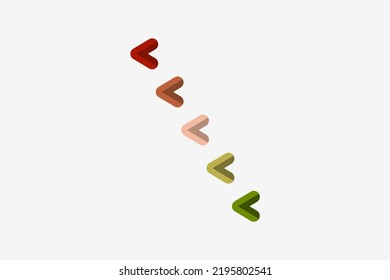 Ilustración vectorial gráfico de flechas coloridas lista conjunto de infografía. Color rojo y verde. Es bueno para la plantilla de presentación, elemento infográfico.