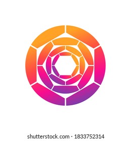 illustration vector graphic of colorful circle logo or icon
