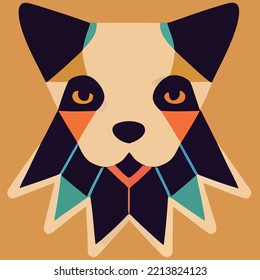 illustration Vector graphic of colorful dog in tribal style isolated good for logo, icon, mascot, print or customize your design