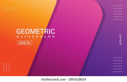 Illustration vector graphic of colorful gradient geometric background. Perfect for copybook brochures, school books, Notebook paper, book, magazine template.