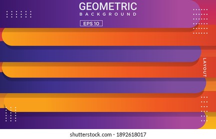 Illustration vector graphic of colorful gradient geometric background. Perfect for copybook brochures, school books, Notebook paper, book, magazine template.