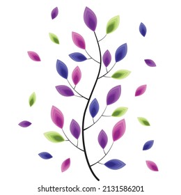 Illustration vector graphic of Colorful Leaf Paper Cut Gradient, perfect for wallpaper, background, greeting card, and art decorative.