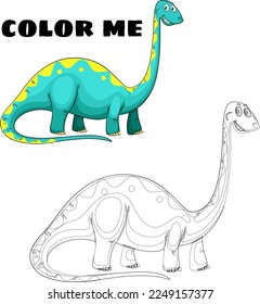 illustration vector graphic of coloring book good for kid learning