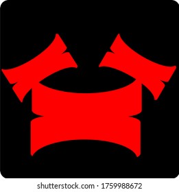 Vektorgrafik der Kombination von Würfel und Kreis-Konzept-Design mit schwarzem Hintergrund