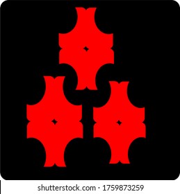 illustration vector graphic of combination of rectangles and circles concept design with black background