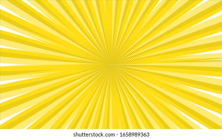 Illustration vector graphic of comic background with yellow. Pop art background design