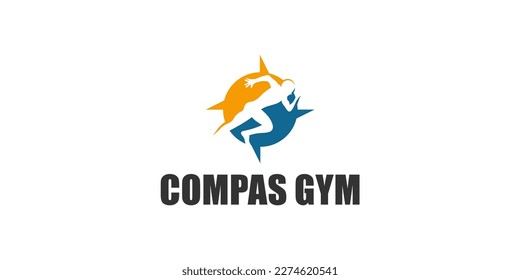 gráfico vectorial ilustrativo de compas gym