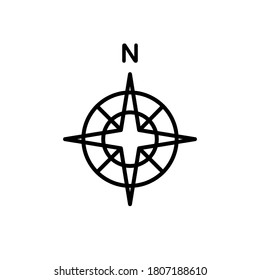 Illustration Vector graphic of compass icon
