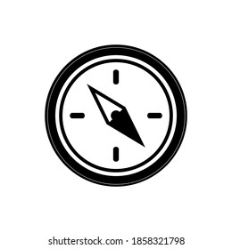 Gráfico vectorial de ilustración del icono de brújula. Concepto de diseño plano. Perfecto para ícono, afiche, banner, web, etiqueta, signo, símbolo, tarjeta, plantilla, aplicación, etc.