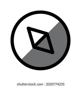 Ilustración Gráfico vectorial del icono de brújula
