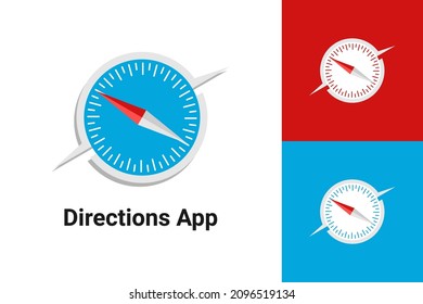 Gráfico vectorial de ilustración del logotipo de la brújula. Perfecto para usar en la aplicación de navegación