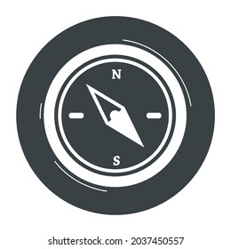 Illustration vector graphic compass in minimalist style