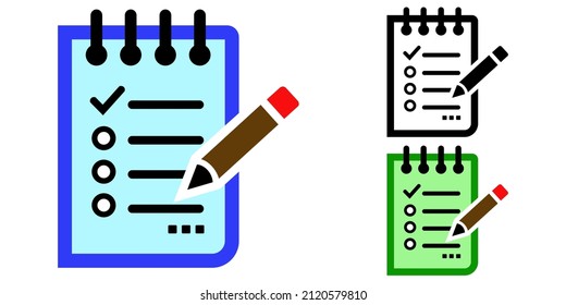 Illustration vector graphic of completed task list icon