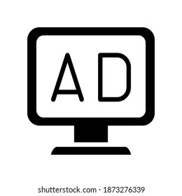 Illustration Vector graphic of computer advertising icon