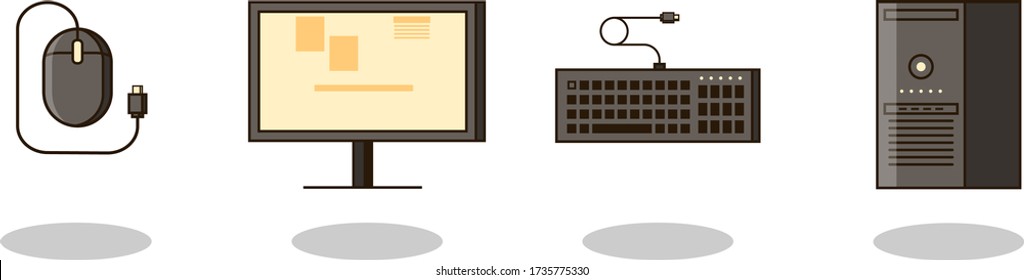 illustration vector graphic computer and equipment icon set
