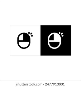Ilustración Vector gráfico de ícono de computadora, blanco y negro
