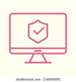 Illustration vector graphic of computer safety icon