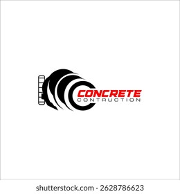 Illustration vector graphic of concrete mixer trucks logo design template