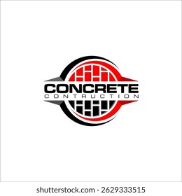Illustration vector graphic of concrete mixer trucks logo design template