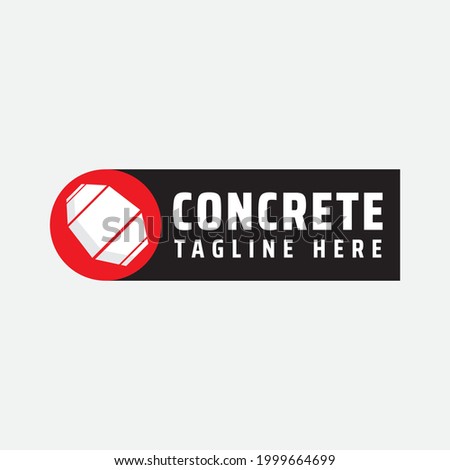 Illustration Vector Graphic Of Concrete Mixer Logo Design Template. Suitable For Construction Company, Real Estate Or Etc. Simple, Minimal And Easy To Edit