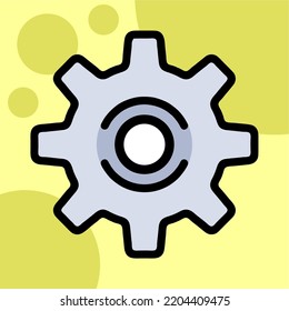 Ilustración Vector Gráfico de la configuración, el engranaje, el icono de configuración