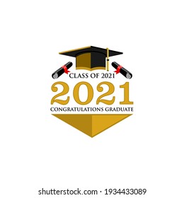 Illustration Vector Graphic Of Congratulations Graduation Concept Logo Design Template