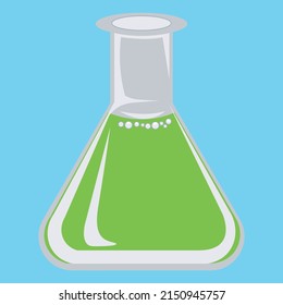 Illustration vector graphic of conical flask, perfect for chemistry, science, etc