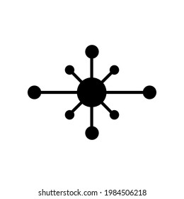 Ilustración Gráfica vectorial del icono de red global de conexión