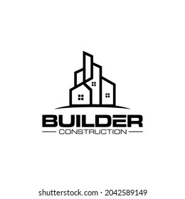 Illustration vector graphic of construction and building concept logo design template