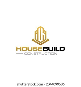 Ilustración vectorial gráfico de la construcción y diseño del logo de concepto de construcción plantilla