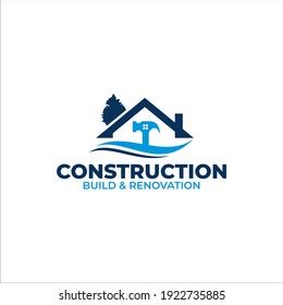 Illustration vector graphic of Construction, home repair, and Building Concept Logo Design template