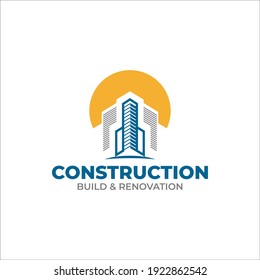 Illustration vector graphic of Construction, home repair, and Building Concept Logo Design template