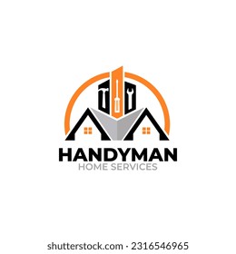 Ilustración de la gráfica vectorial de construcción, reparación de viviendas y diseño del logotipo de renovación de edificios	
