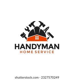 Illustration vector graphic of construction, home service vector logo template. this design suitable for home services, renovation and repair tools