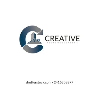 Ilustración vectorial gráfica de Construcción, reparación de casas y Diseño de Logotipo de Concepto de Construcción.